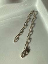 Load image into Gallery viewer, Paperclip Link Sterling Silver Bracelet 7.5”
