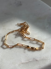 Load image into Gallery viewer, Gold Vermeil y2k Paperclip Link Chain 14.5”
