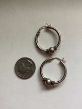 Load image into Gallery viewer, Vintage Sterling Silver Gypsy Hoops

