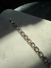 Load image into Gallery viewer, Italian Square Sterling Silver Bracelet 7.75”
