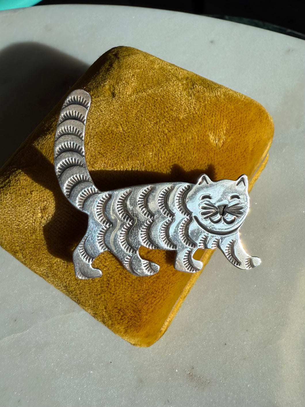 Rick Werito Vintage Cat Sterling Silver Brooch