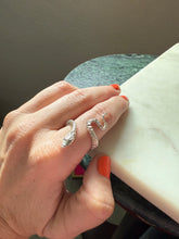 Load image into Gallery viewer, Vintage Snake Sterling Silver Ring Size 7.75
