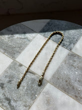 Load image into Gallery viewer, Light Tone Gold Vermeil Sterling Rope Bracelet 8.5”
