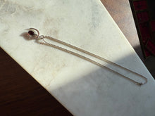 Load image into Gallery viewer, Garnet Horseshoe Sterling Silver Necklace 15”
