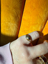 Load image into Gallery viewer, Vintage Enamel Sterling Silver Dainty Ring Size 6.25
