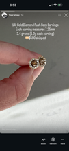 Load image into Gallery viewer, LeVian Chocolate &amp; White Diamond 14k Gold Push Back Earrings

