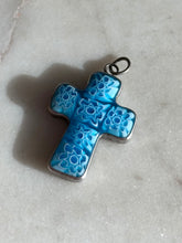 Load image into Gallery viewer, Millefiori Sterling Silver Cross

