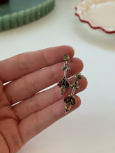 Load image into Gallery viewer, Peridot, Garnet, Citrine Sterling Silver Earrings
