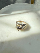 Load image into Gallery viewer, Vintage Emerald Eye Sterling Silver Panther Ring Size 6.75
