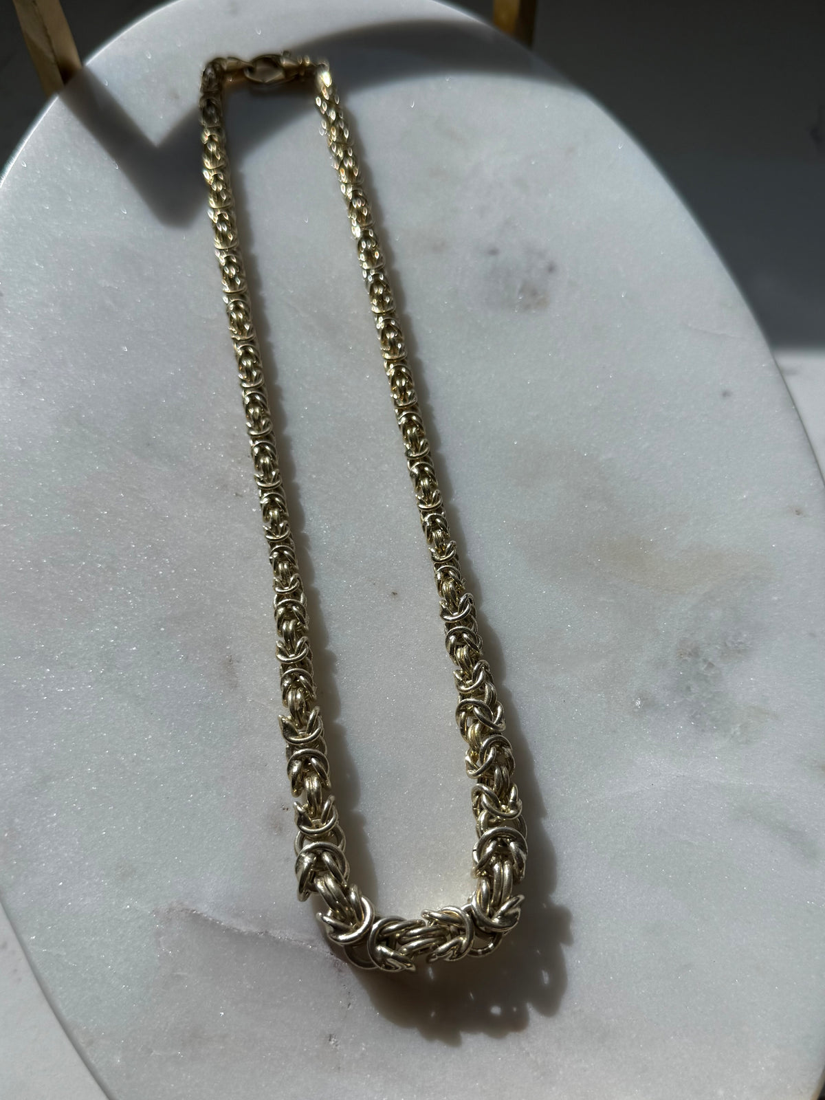 Graduated Byzantine Gold Vermeil Chain 18”