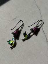 Load image into Gallery viewer, Enamel Hummingbird Sterling Earrings
