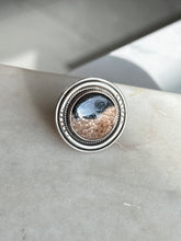 Load image into Gallery viewer, Fossilized Florida Palm Sterling Silver Ring Size 9
