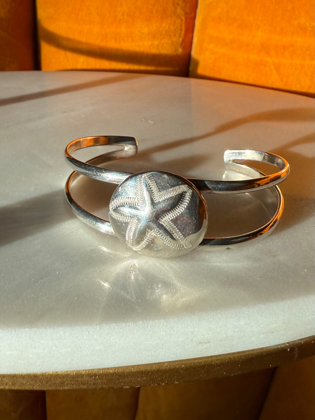 Sand Dollar Sterling Silver Cuff Bracelet