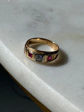 Load image into Gallery viewer, Diamond &amp; Ruby 14k Gold Ring Size 4.75
