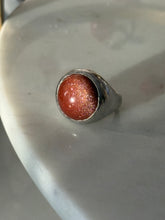 Load image into Gallery viewer, Vintage Sunstone Sterling Silver Ring Size 7.5
