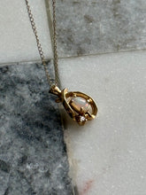 Load image into Gallery viewer, Opal &amp; Diamond 14k Gold Necklace 19”

