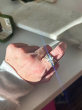 Load image into Gallery viewer, Solid Sterling Silver Quartz Ring Size 9
