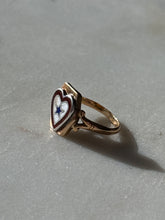 Load image into Gallery viewer, Vintage Enamel Heart Gold Ring Size 7
