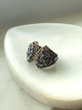 Load image into Gallery viewer, Tanzanite &amp; Quartz Sterling Silver Ring Size 7
