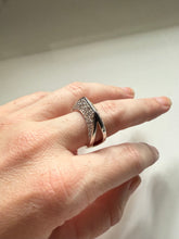 Load image into Gallery viewer, Modernist Sterling Silver CZ Ring Size 8.5
