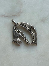 Load image into Gallery viewer, Hanging Panther Marcasite Sterling Pendant
