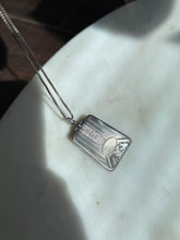 Load image into Gallery viewer, Antique Etched Locket Sterling Silver Necklace 19.5”
