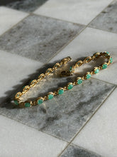 Load image into Gallery viewer, Natural Emerald Gold Vermeil Tennis Bracelet
