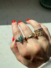 Load image into Gallery viewer, Malachite Sterling Silver Ring Size 9.5
