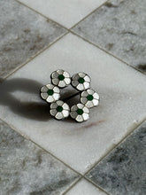 Load image into Gallery viewer, Floral Enamel Sterling Silver Brooch
