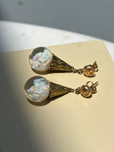 Load image into Gallery viewer, Vintage Floating Opal 14k Gold Earrings
