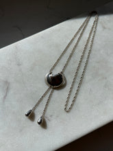 Load image into Gallery viewer, Vintage Sterling Silver Two-Tone Lariat Necklace
