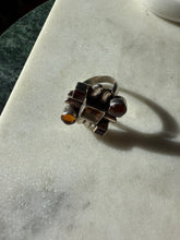 Load image into Gallery viewer, Amber &amp; Citrine Sterling Silver Ring Size 8
