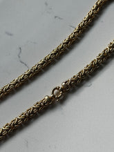 Load image into Gallery viewer, Italian Gold Vermeil Byzantine Sailor Clasp Chain 20”
