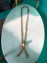 Load image into Gallery viewer, Antique Cameo Book Chain Tassle Necklace 16”
