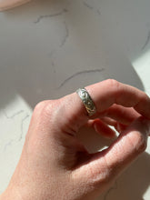 Load image into Gallery viewer, Floral Engraved Sterling Silver Band Size 7.5
