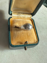 Load image into Gallery viewer, Vintage Etched Sterling Silver Mini Dome Ring Size 5.25
