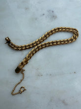 Load image into Gallery viewer, Midcentury 1/20 12k Gold Fill Double Curb Bracelet 7”
