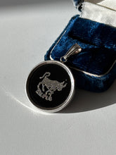 Load image into Gallery viewer, Vintage Taurus Zodiac Sterling Silver Pendant
