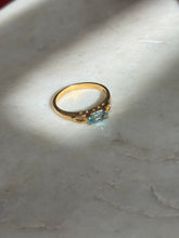 Load image into Gallery viewer, Blue Topaz Gold Vermeil Ring Size 9
