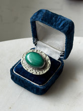 Load image into Gallery viewer, Chunky Malachite Sterling Silver Ring Size 7
