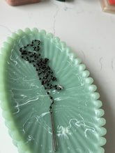 Load image into Gallery viewer, Adornia Black Bead &amp; Diamond Sterling Drop Lariat Necklace
