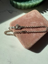 Load image into Gallery viewer, Irish Hearts of Claddagh Sterling Silver Rolo Ankle Bracelet 10”
