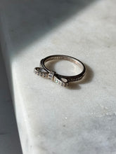 Load image into Gallery viewer, Sterling Silver CZ Bow Ring Size 5.25
