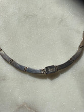 Load image into Gallery viewer, Simulated Opal Inlay Sterling Silver Necklace 14.5”
