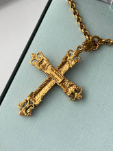 Load image into Gallery viewer, The Vatican Library Collection Gold Plated Costume Cross Necklace
