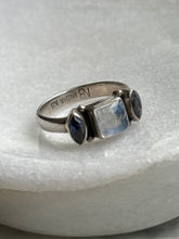 Load image into Gallery viewer, Tanzanite &amp; Moonstone Sterling Silver Ring Size 7
