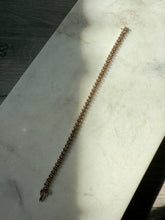Load image into Gallery viewer, Vintage 10k Gold S-Link Natural Diamond Tennis Bracelet 7”

