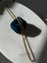 Load image into Gallery viewer, Hollow Italian Light Yellow Gold Vermeil Curb Link Chain 22”
