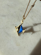 Load image into Gallery viewer, Blue Enamel 14k Gold Fish Charm
