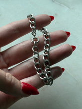 Load image into Gallery viewer, Midcentury Sterling Silver Cuban Curb Link Bracelet 7.25”
